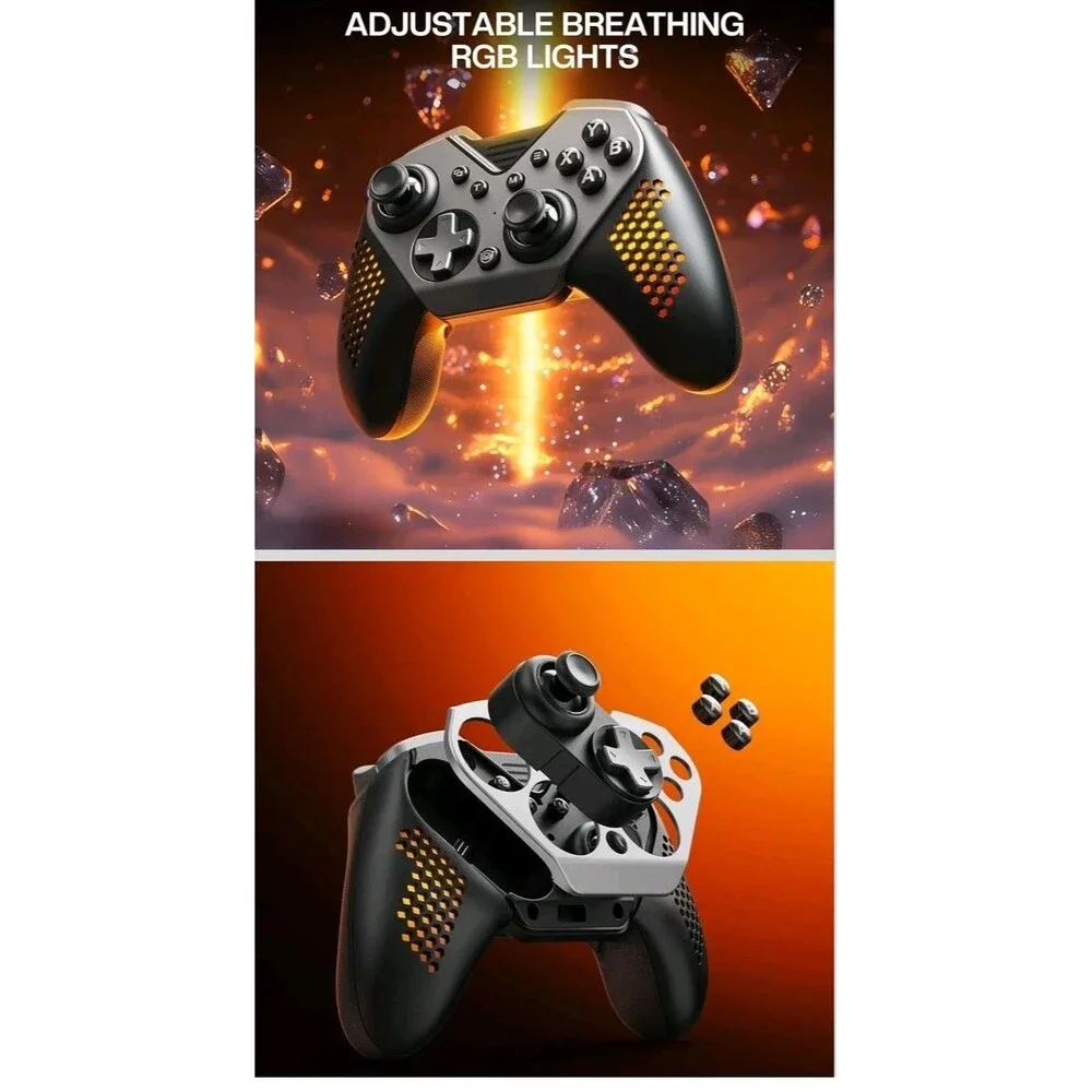 NYXI Flexi Wireless PC Gaming Controller, 1000Hz Polling Rate Hall Effect...